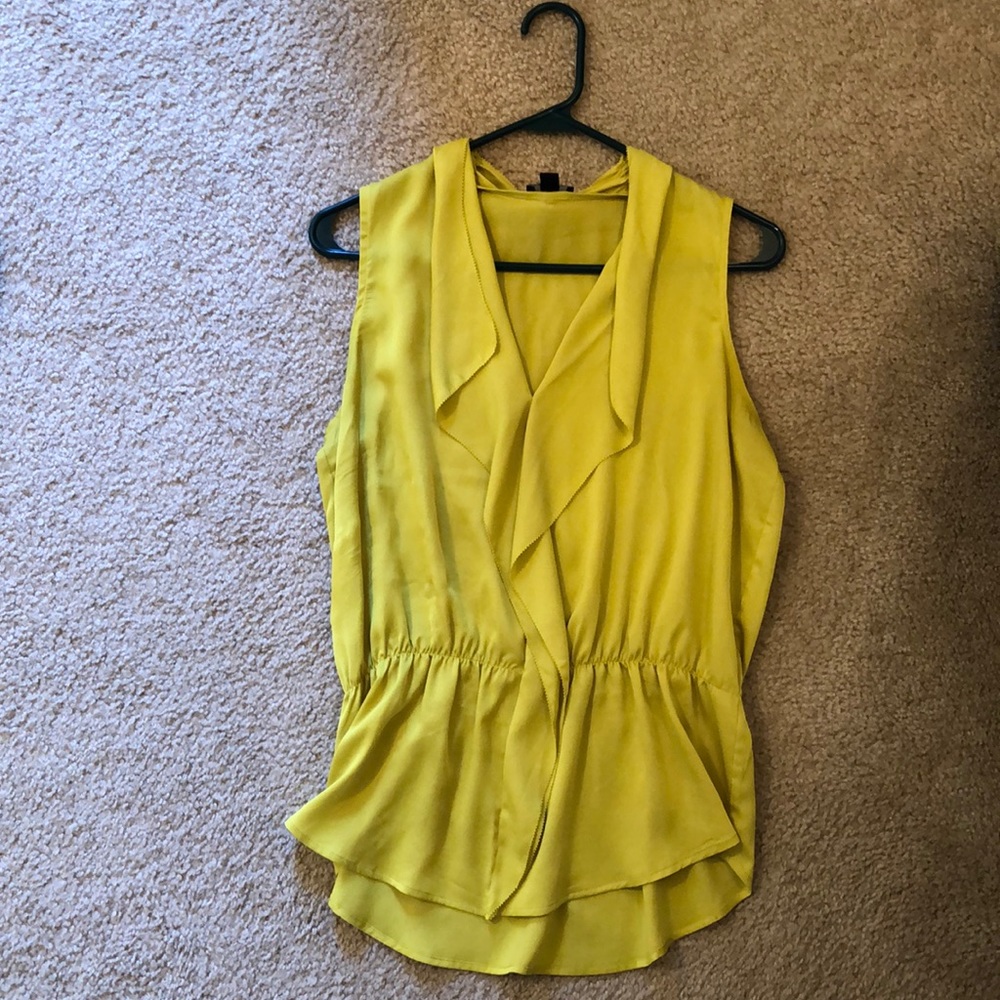 Yellow Ann Taylor work blouse